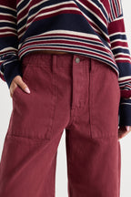VINTAGE BARREL ANKLE JEANS BERRY NOIR