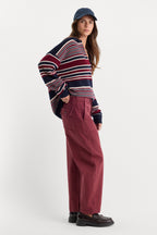 VINTAGE BARREL ANKLE JEANS BERRY NOIR