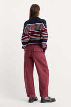 VINTAGE BARREL ANKLE JEANS BERRY NOIR