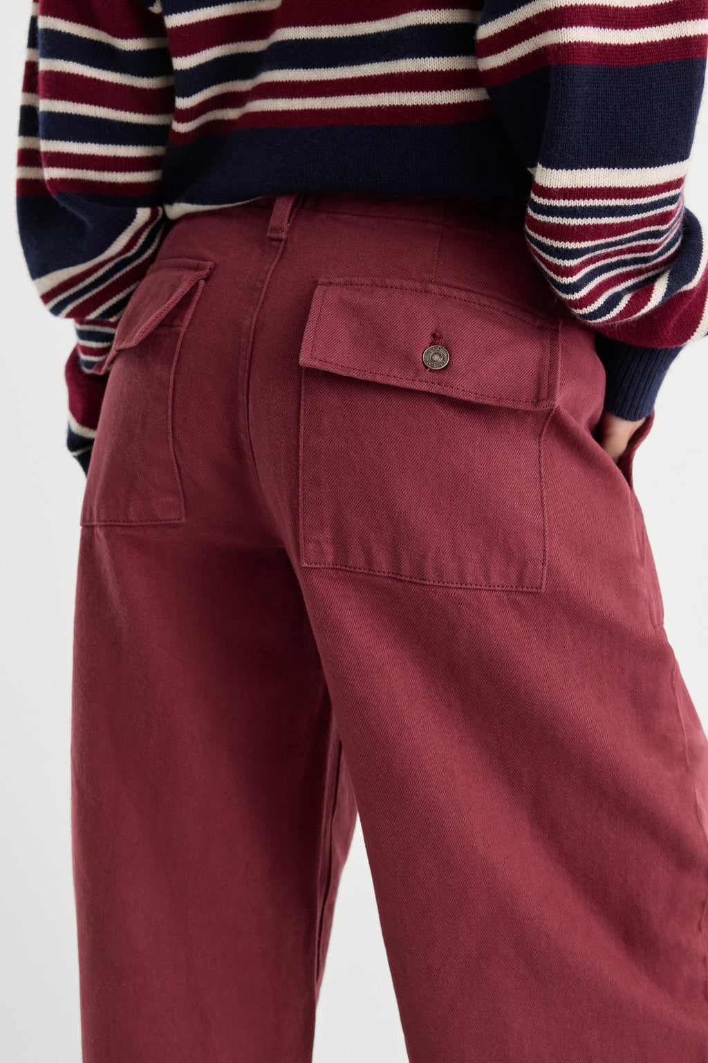 VINTAGE BARREL ANKLE JEANS BERRY NOIR