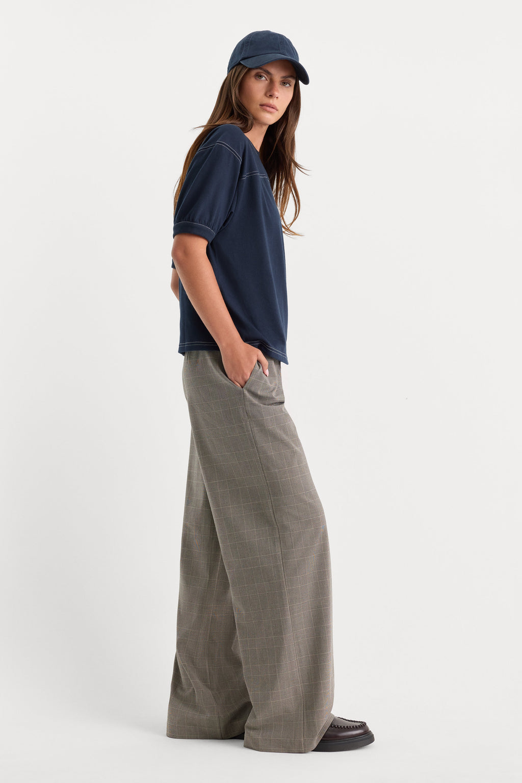 THE PLAID PULL ON TROUSER MINI PLAID