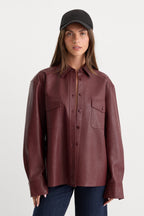 THE BETTER THAN LEATHER CLASSIC SHIRT BERRY NOIR