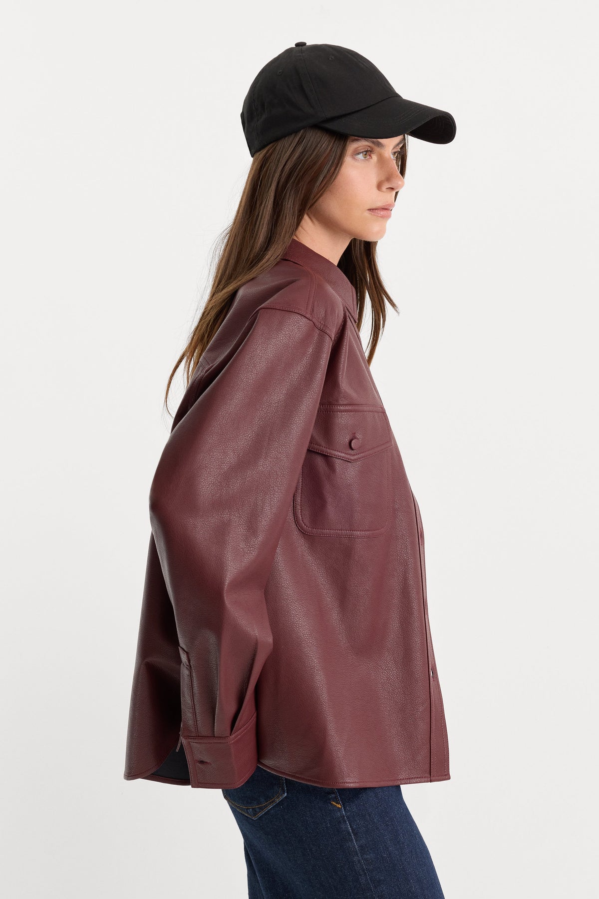 THE BETTER THAN LEATHER CLASSIC SHIRT BERRY NOIR