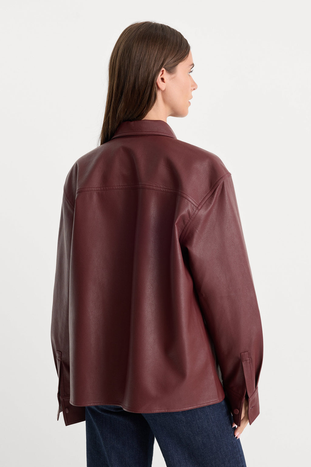 THE BETTER THAN LEATHER CLASSIC SHIRT BERRY NOIR
