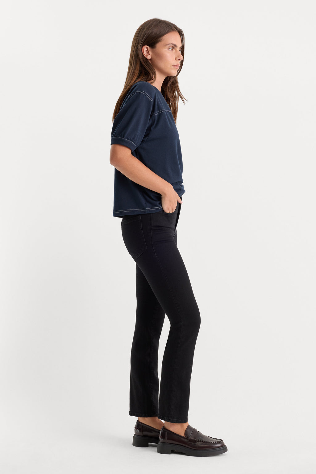 SOFT TECH GOOD PETITE STRAIGHT JEANSBLACK001