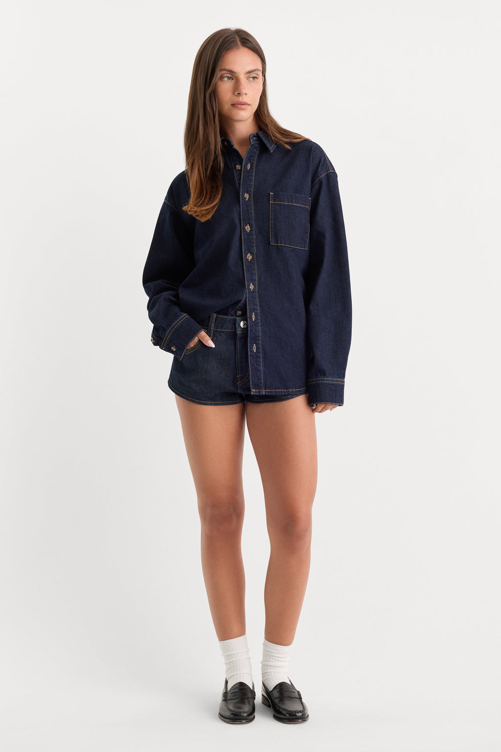 THE DENIM EASY SHIRT INDIGO1389