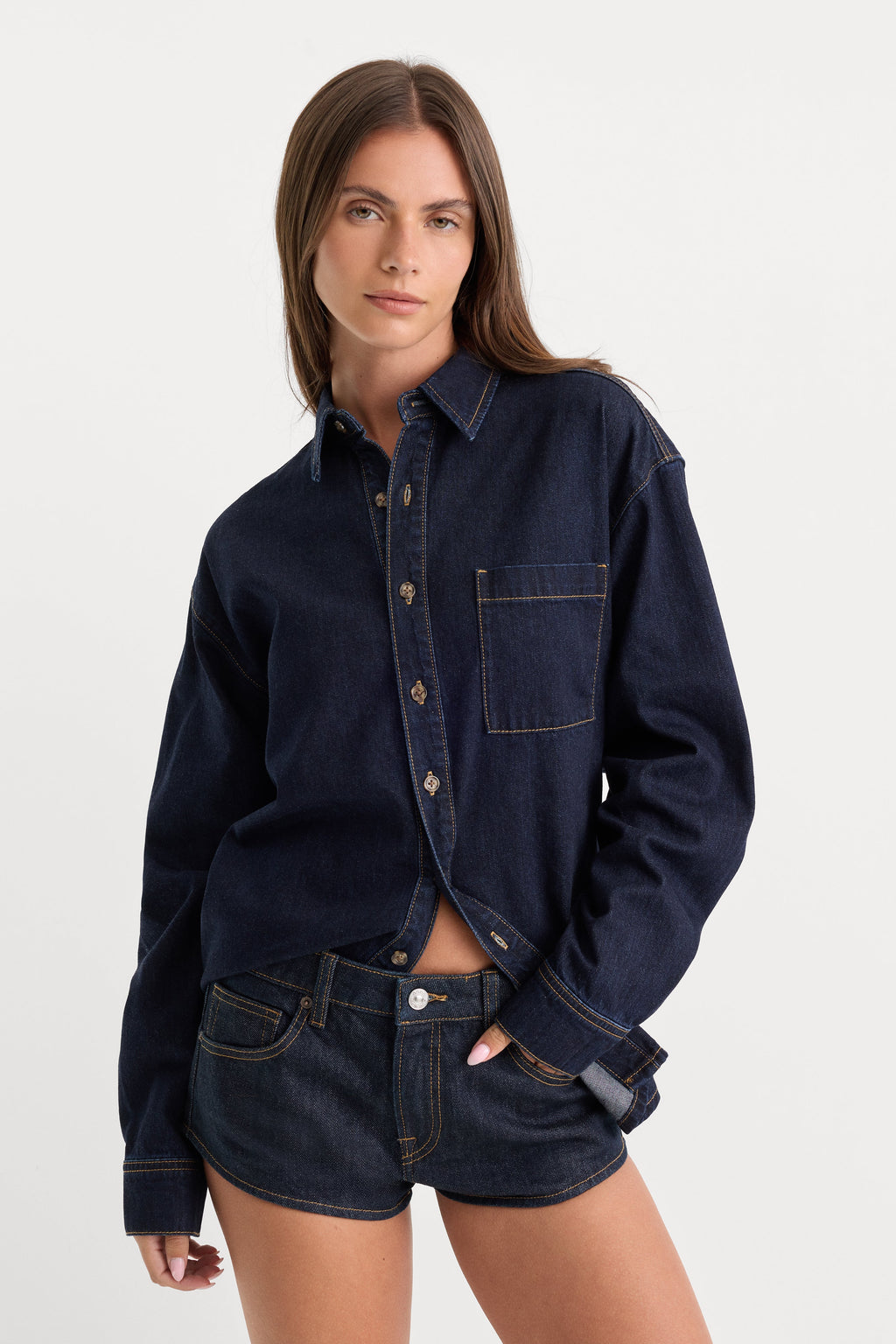 THE DENIM EASY SHIRT INDIGO1389