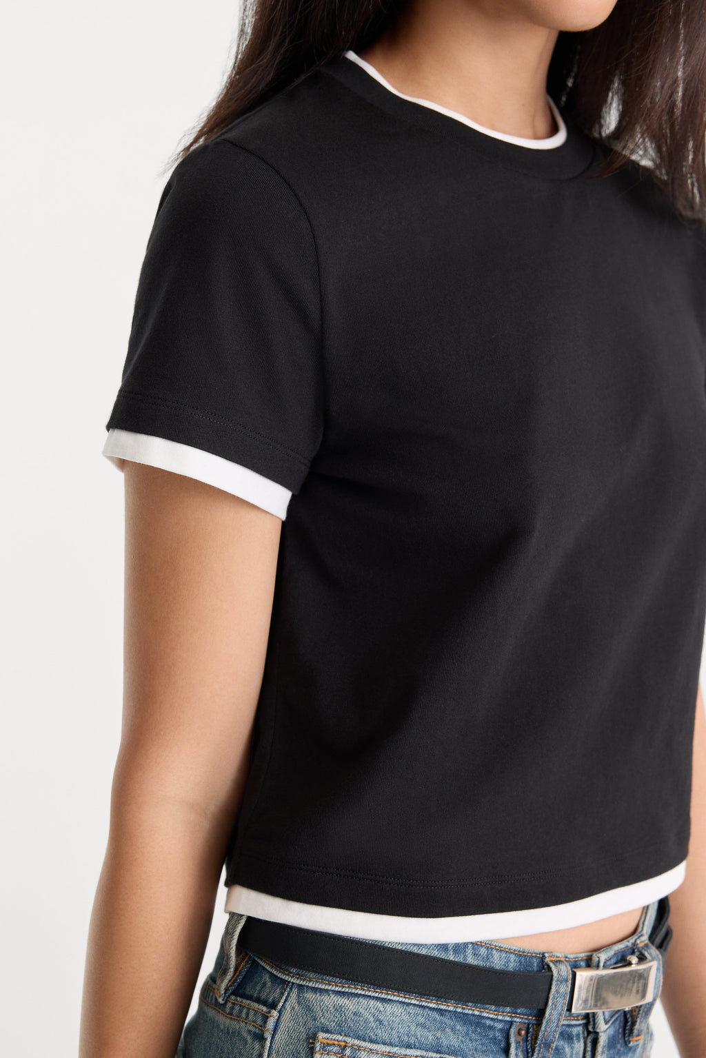 THE LAYERED TEE BLACK