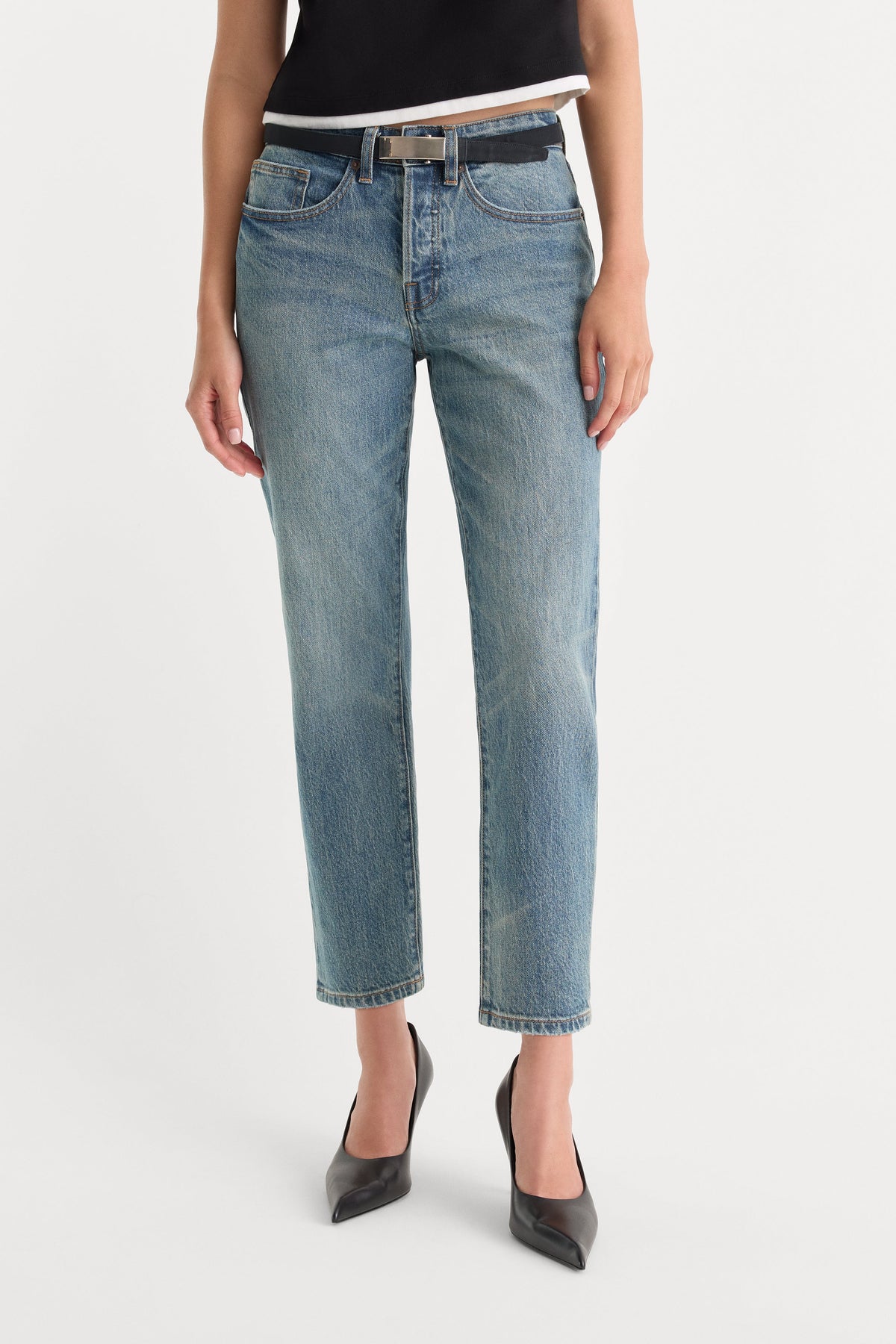 VINTAGE STRAIGHT ANKLE JEANS OAK