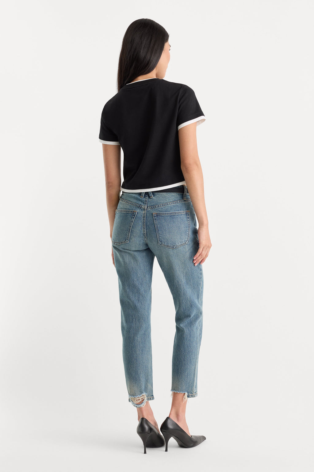 VINTAGE STRAIGHT ANKLE JEANS OAK