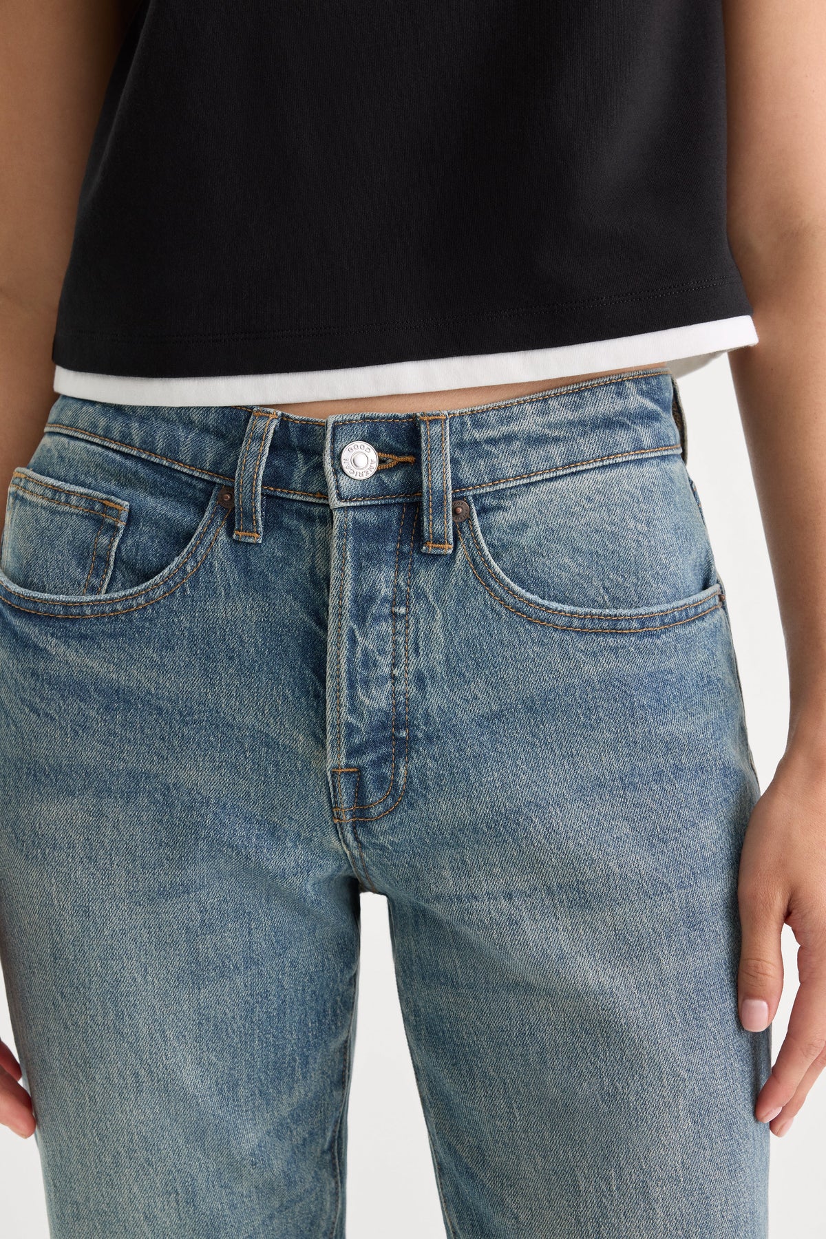 VINTAGE STRAIGHT ANKLE JEANS OAK