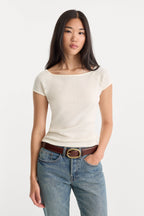 THE VARIEGATED RIB TOP CHALK