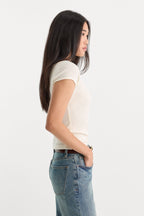 THE VARIEGATED RIB TOP CHALK