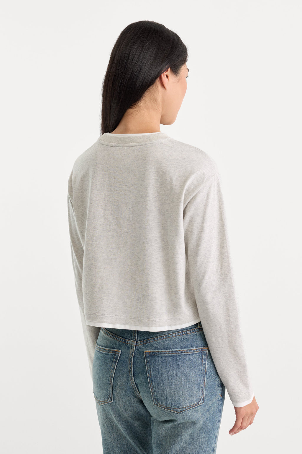 THE LONG SLEEVE LAYERED TEE VINTAGE GREY