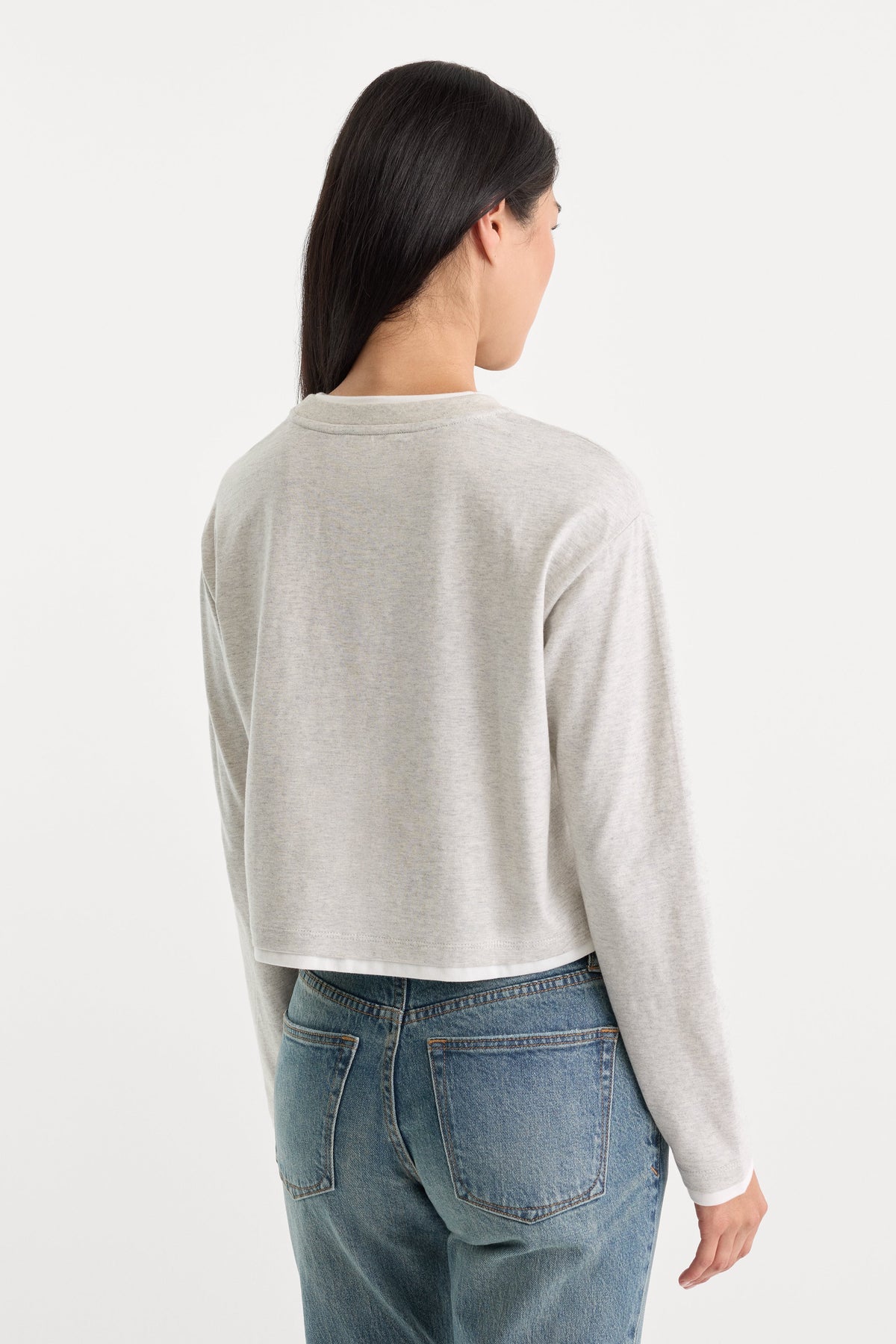 THE LONG SLEEVE LAYERED TEE VINTAGE GREY