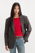 THE OVERSIZED BLAZER CHARCOAL MINI HOUNDSTOOTH