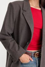 THE OVERSIZED BLAZER CHARCOAL MINI HOUNDSTOOTH