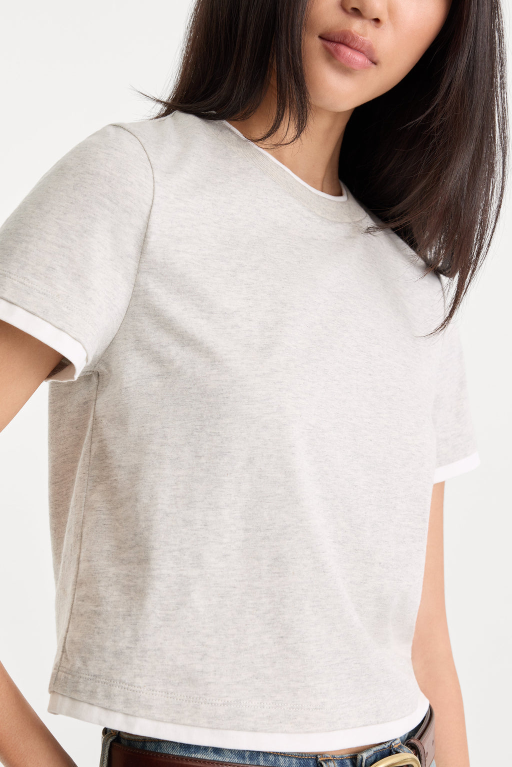 THE LAYERED TEE VINTAGE GREY