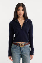 THE CABLE ZIP UP NEW NAVY002
