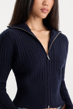 THE CABLE ZIP UP NEW NAVY002