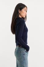 THE CABLE ZIP UP NEW NAVY002