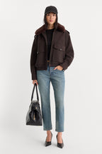 THE BETTER THAN LEATHER BOMBER JACKET ESPRESSO