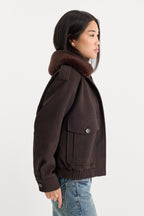 THE BETTER THAN LEATHER BOMBER JACKET ESPRESSO