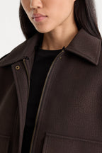 THE BETTER THAN LEATHER BOMBER JACKET ESPRESSO