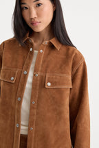 THE BETTER THAN SUEDE OVERSHIRT CAFE CLAY