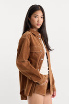 THE BETTER THAN SUEDE OVERSHIRT CAFE CLAY