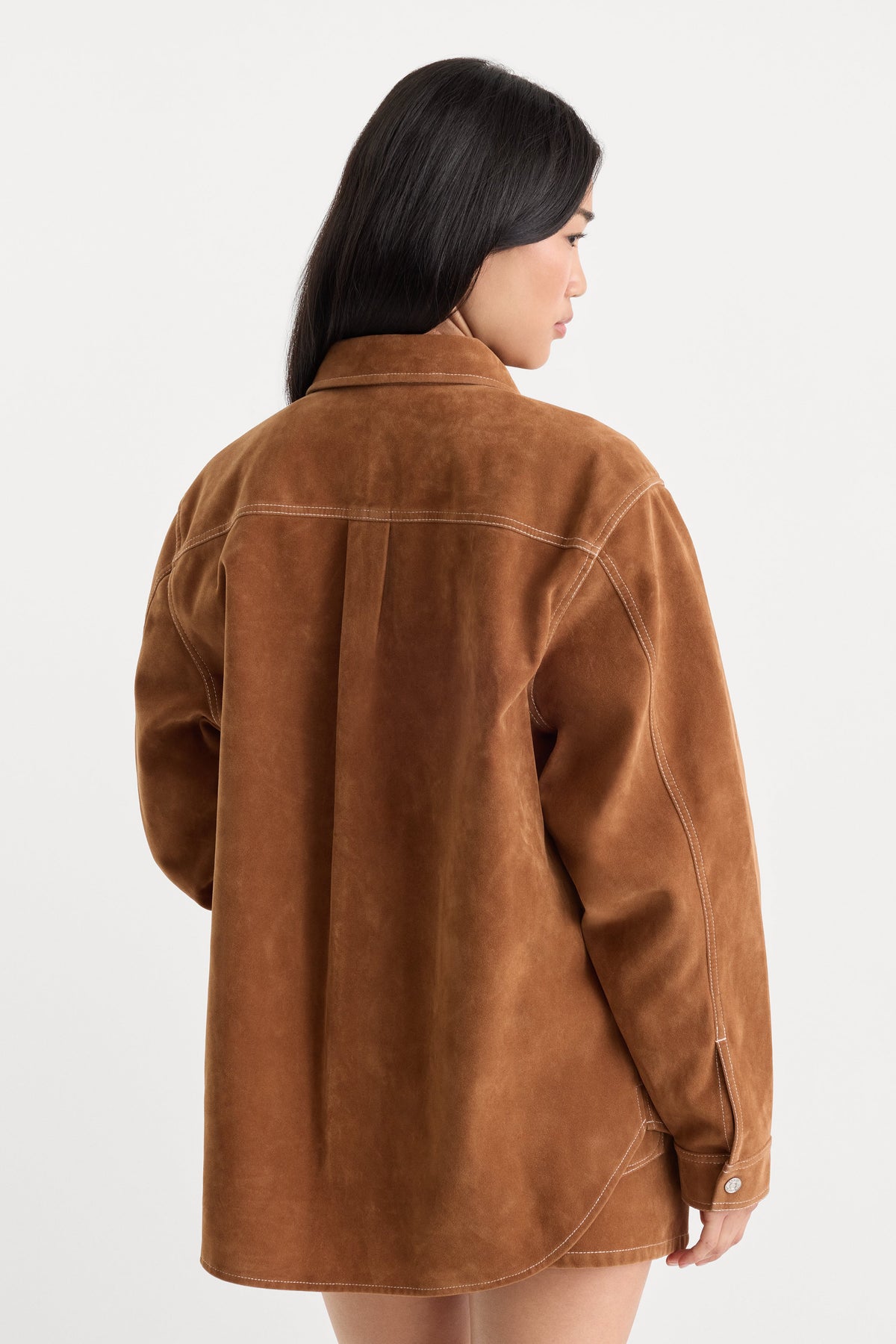 THE BETTER THAN SUEDE OVERSHIRT CAFE CLAY