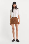 THE BETTER THAN SUEDE MINI SKIRT CAFE CLAY