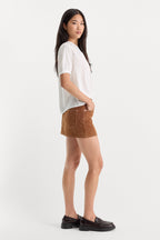 THE BETTER THAN SUEDE MINI SKIRT CAFE CLAY