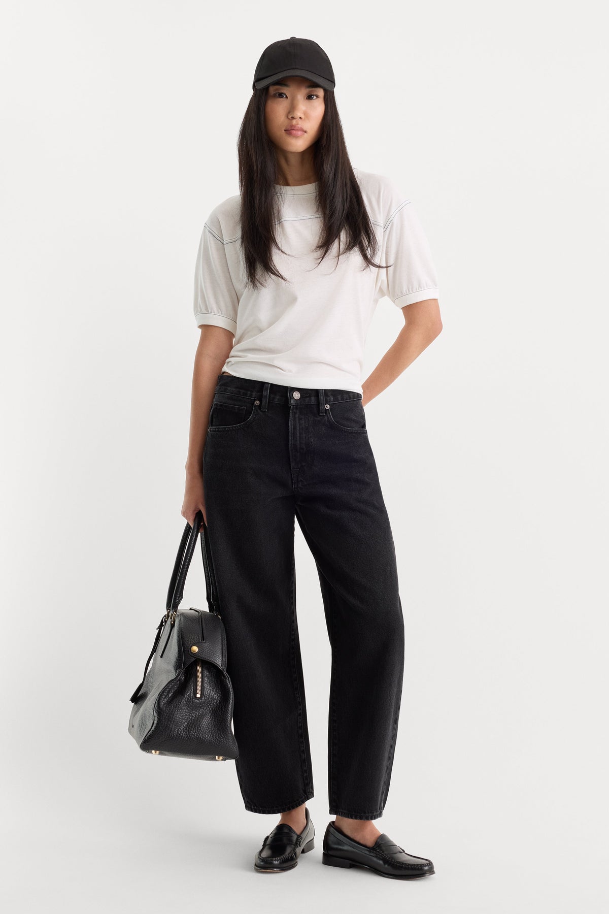 VINTAGE BARREL ANKLE JEANS FLAT TYRE