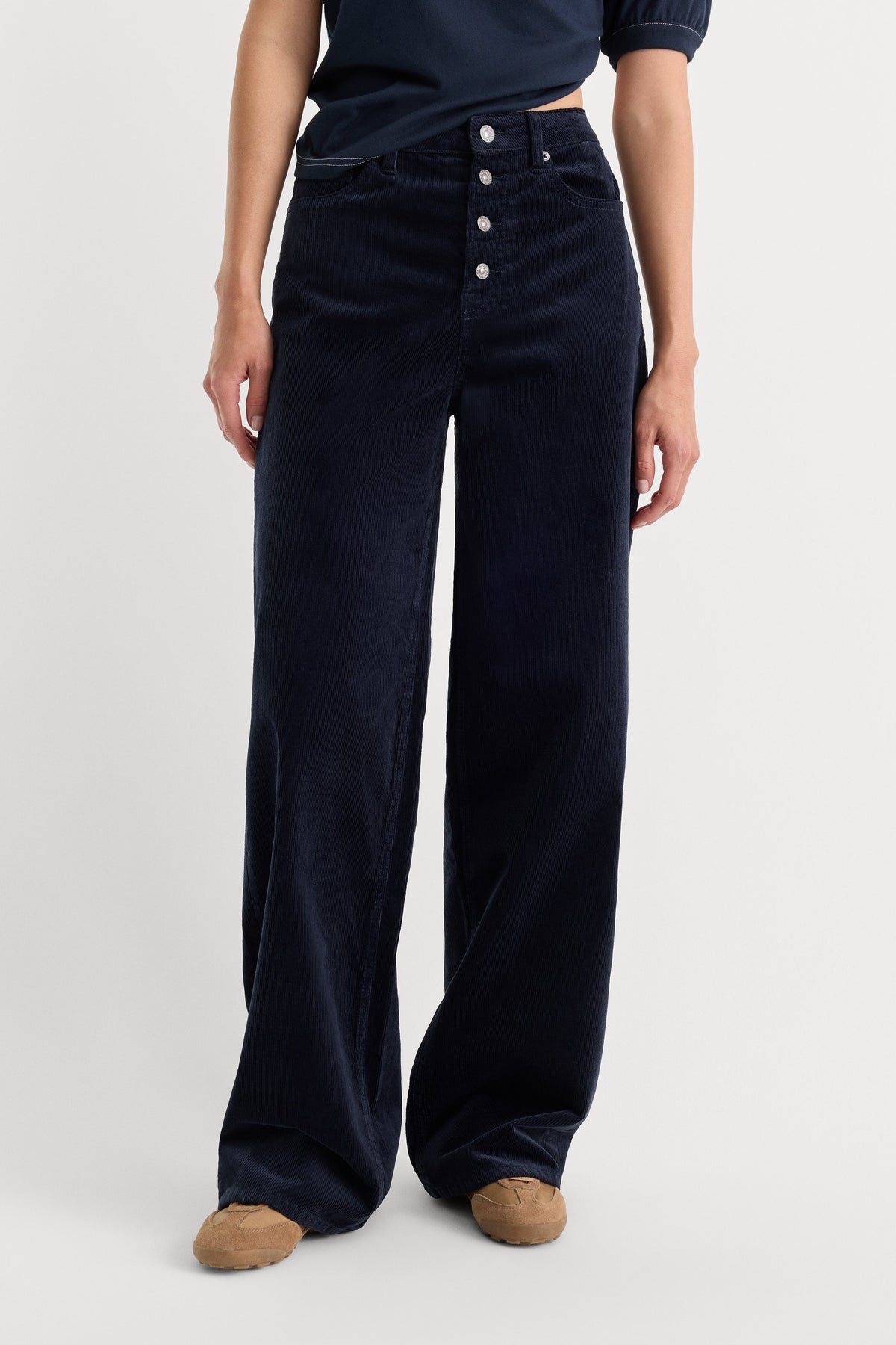 VINTAGE WIDE CORDUROY PANT NEW NAVY002
