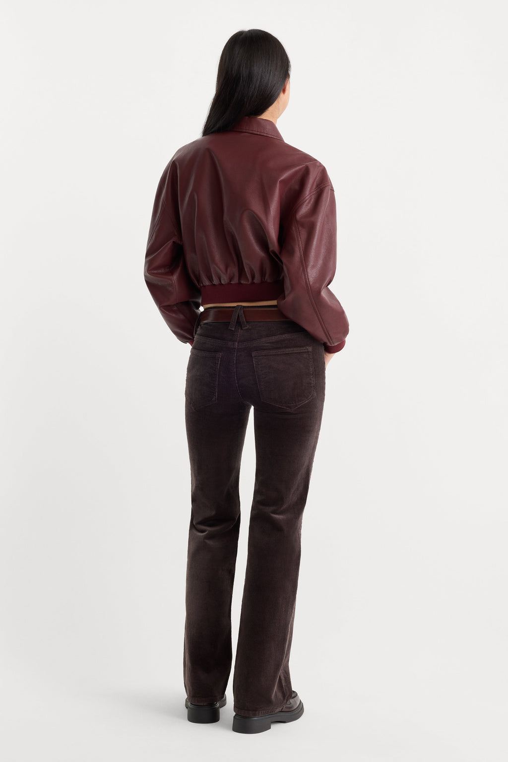 GOOD LOW RISE BOOTCUT CORDUROY PANT ESPRESSO