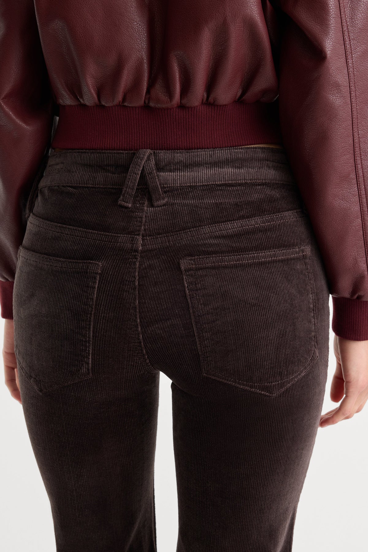 GOOD LOW RISE BOOTCUT CORDUROY PANT ESPRESSO