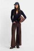 GOOD WAIST PALAZZO ANKLE JEANS ESPRESSO