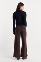 GOOD WAIST PALAZZO ANKLE JEANS ESPRESSO