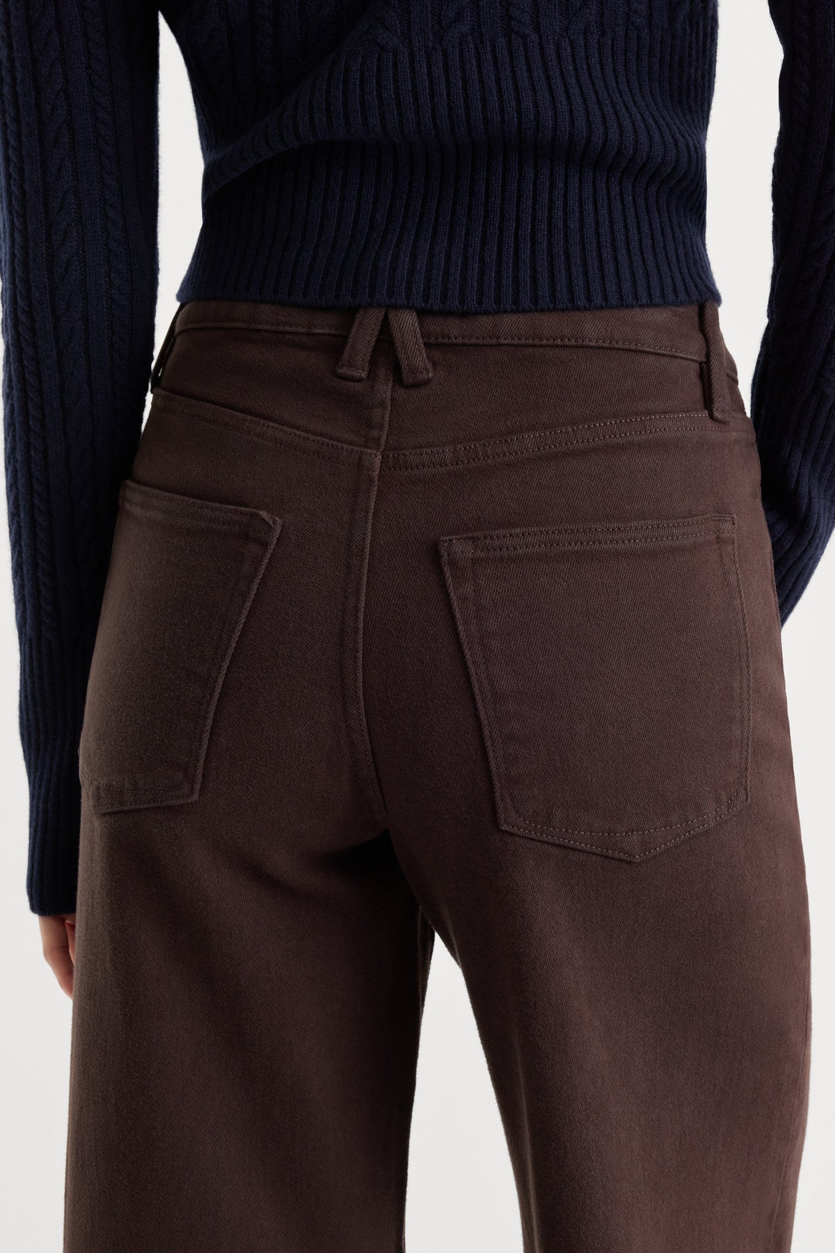 GOOD WAIST PALAZZO ANKLE JEANS ESPRESSO