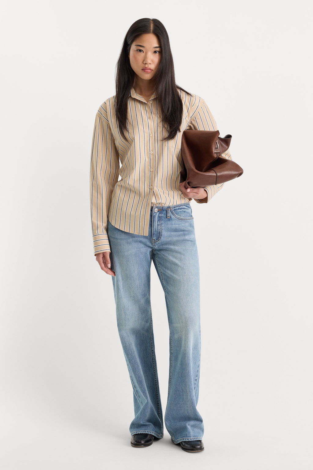 THE POPLIN EASY SHIRT DUNE MULTI STRIPE