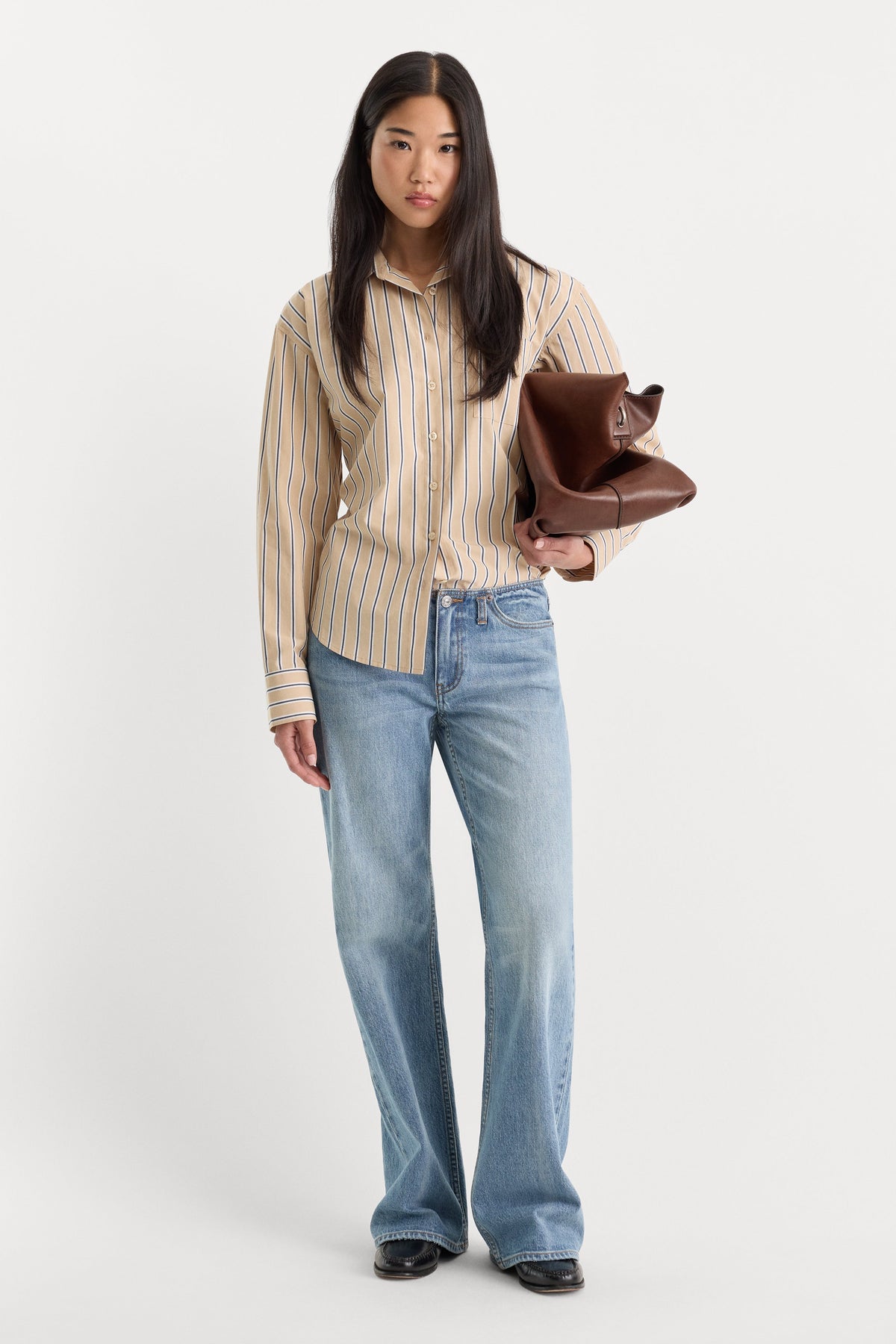 THE POPLIN EASY SHIRT DUNE MULTI STRIPE
