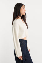 THE CHUNKY KNIT CARDIGAN CHALK