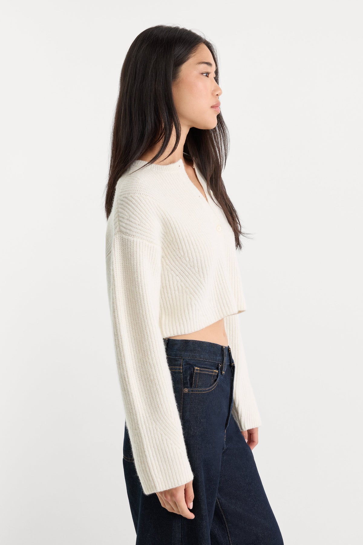 THE CHUNKY KNIT CARDIGAN CHALK