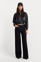 GOOD WAIST PALAZZO JEANS BLACK001