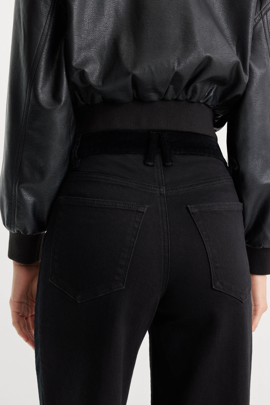 GOOD WAIST PALAZZO JEANS BLACK001