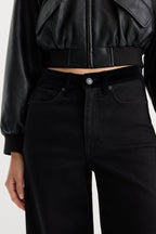 GOOD WAIST PALAZZO JEANS BLACK001