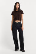 TWILL VINTAGE WIDE PANT BLACK