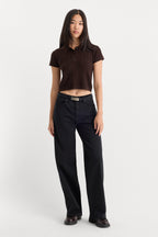 TWILL VINTAGE WIDE PANT BLACK