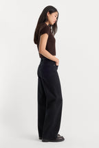 TWILL VINTAGE WIDE PANT BLACK